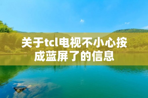 关于tcl电视不小心按成蓝屏了的信息