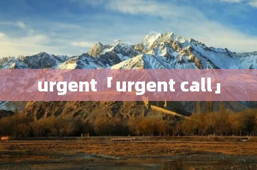 urgent「urgent call」