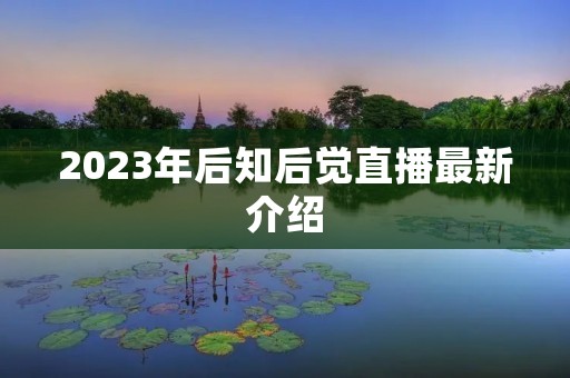 2023年后知后觉直播最新介绍