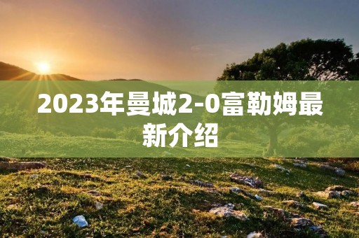 2023年曼城2-0富勒姆最新介绍 2023年曼城2-0富勒姆最新介绍