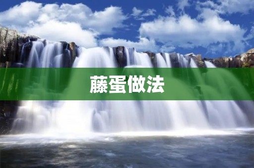 藤蛋做法:让美食与传统相融合 藤蛋做法:让美食与传统相融合