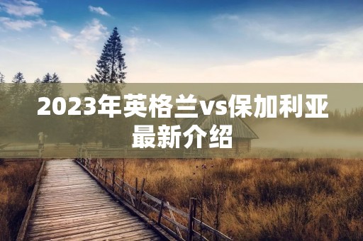 2023年英格兰vs保加利亚最新介绍