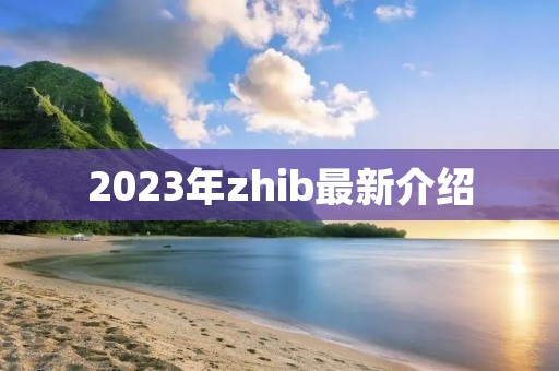 2023年zhib最新介绍