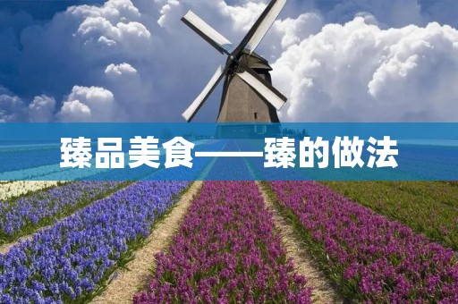 臻品美食——臻的做法 臻品美食——臻的做法