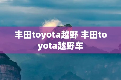 丰田toyota越野 丰田toyota越野车 丰田toyota越野 丰田toyota越野车