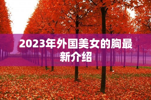 2023年外国美女的胸最新介绍