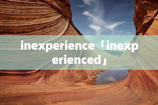 inexperience「inexperienced」