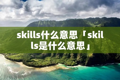 skills什么意思「skills是什么意思」