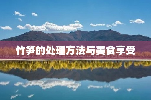 竹笋的处理方法与美食享受