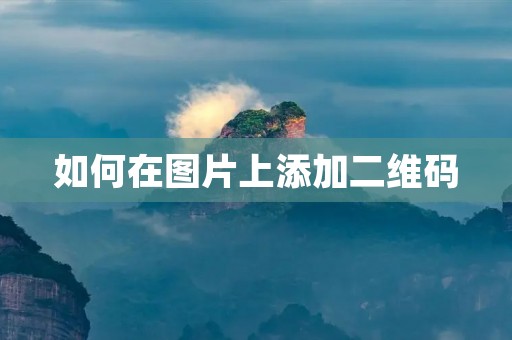 如何在图片上添加二维码