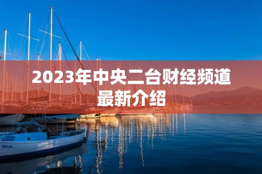 2023年中央二台财经频道最新介绍 2023年中央二台财经频道最新介绍