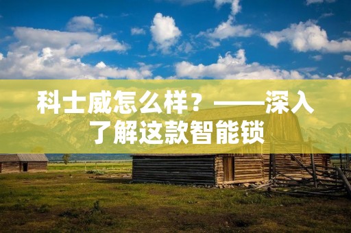 科士威怎么样?——深入了解这款智能锁