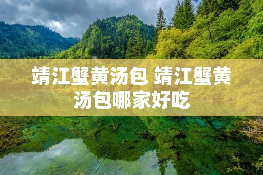 靖江蟹黄汤包 靖江蟹黄汤包哪家好吃