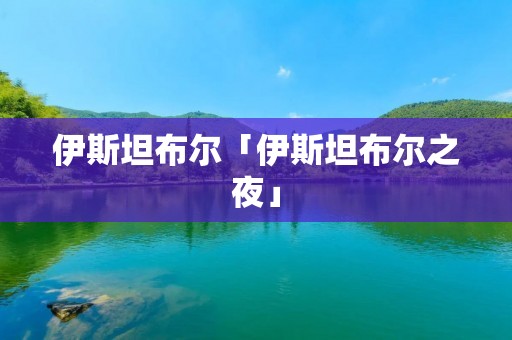 伊斯坦布尔「伊斯坦布尔之夜」 伊斯坦布尔「伊斯坦布尔之夜」