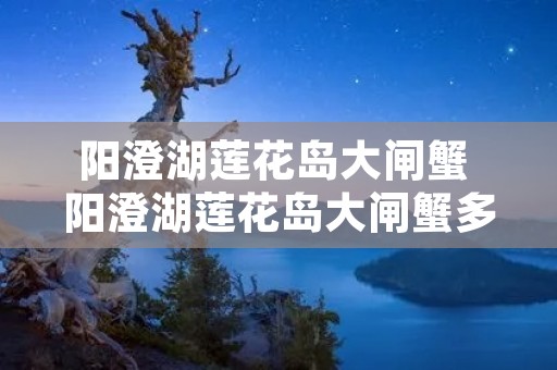 阳澄湖莲花岛大闸蟹 阳澄湖莲花岛大闸蟹多少一只