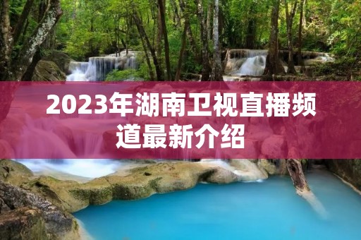 2023年湖南卫视直播频道最新介绍