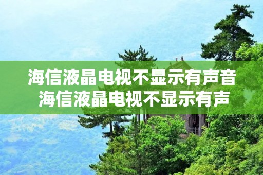 海信液晶电视不显示有声音 海信液晶电视不显示有声音怎么回事