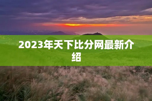 2023年天下比分网最新介绍