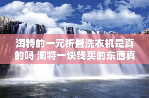 淘特的一元折叠洗衣机是真的吗 淘特一块钱买的东西真的吗
