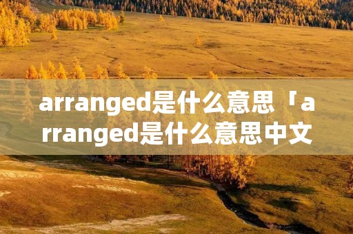 arranged是什么意思「arranged是什么意思中文翻译」