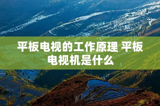 平板电视的工作原理 平板电视机是什么