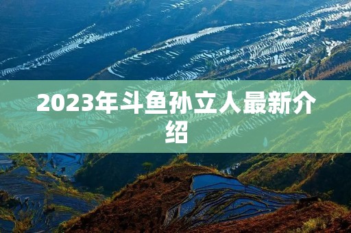 2023年斗鱼孙立人最新介绍