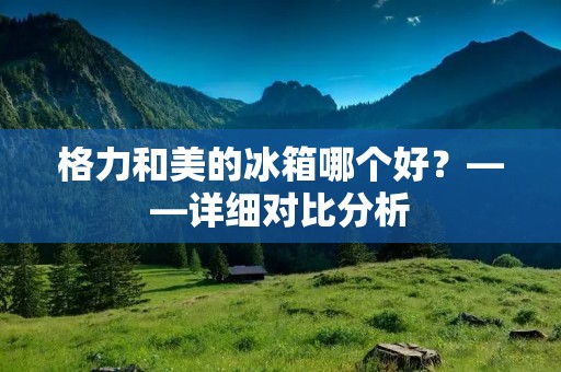 格力和美的冰箱哪个好？——详细对比分析