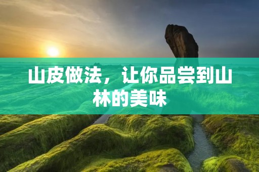 山皮做法,让你品尝到山林的美味 山皮做法,让你品尝到山林的美味