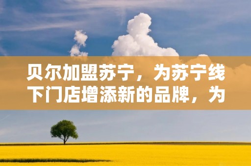 贝尔加盟苏宁,为苏宁线下门店增添新的品牌,为消费者带来更多高端品质的选择。贝尔品牌自成立以来,一直致力于提供高品质、高性价比的家电产品,深受广大消费者的喜爱和信赖。此次与苏宁的合作,将为消费者带来更多更好的产品和服务体验。 贝尔加盟苏宁,为苏宁线下门店增添新的品牌,为消费者带来更多高端品质的选择。贝尔品牌自成立以来,一直致力于提供高品质、高性价比的家电产品,深受广大消费者的喜爱和信赖。此次与苏宁的合作,将为消费者带来更多更好的产品和服务体验。