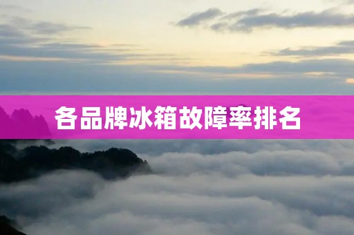 各品牌冰箱故障率排名:哪些品牌更值得信赖? 各品牌冰箱故障率排名:哪些品牌更值得信赖?