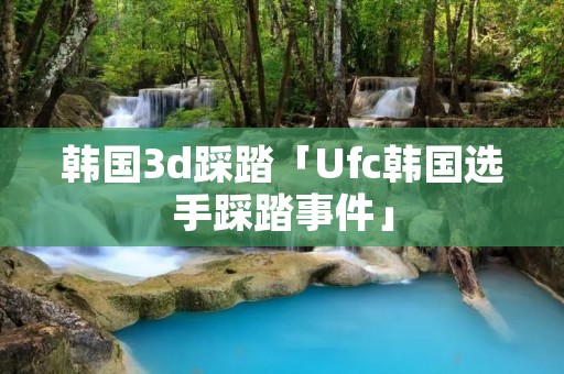 韩国3d踩踏「Ufc韩国选手踩踏事件」