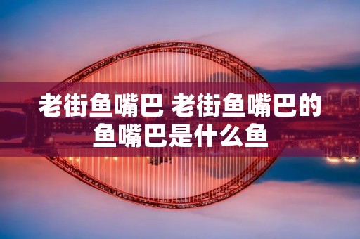 老街鱼嘴巴 老街鱼嘴巴的鱼嘴巴是什么鱼