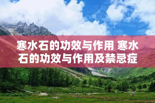 寒水石的功效与作用 寒水石的功效与作用及禁忌症