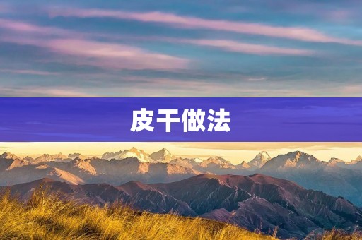 皮干做法:手工制作皮干的详细步骤 皮干做法:手工制作皮干的详细步骤