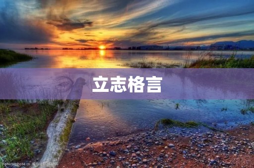 立志格言:相信自己,追求卓越