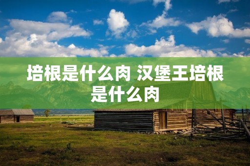 培根是什么肉 汉堡王培根是什么肉