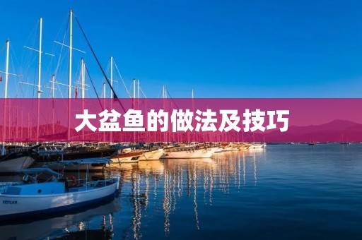 大盆鱼的做法及技巧