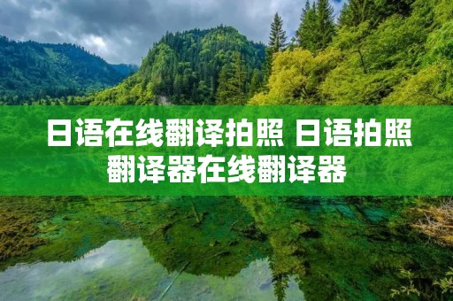 日语在线翻译拍照 日语拍照翻译器在线翻译器
