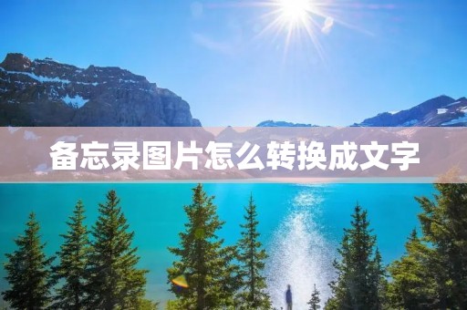 备忘录图片怎么转换成文字