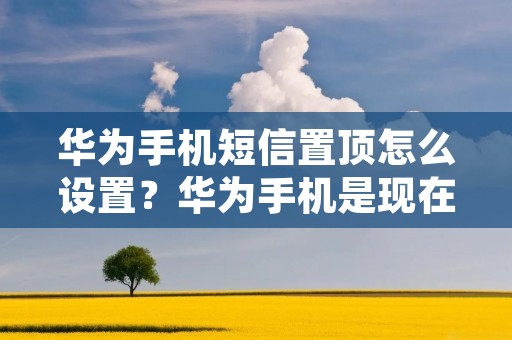 华为手机短信置顶怎么设置?华为手机是现在市场上最受欢迎的手机之一,它的操作系统和功能非常强大。短信是我们生活中不可或缺的一部分,我们经常会收到一些重要的短信,这时候如果能够将这些短信置顶,就可以方便我们快速查看和回复这些短信。那么,华为手机短信置顶怎么设置呢?下面我们来详细介绍一下。