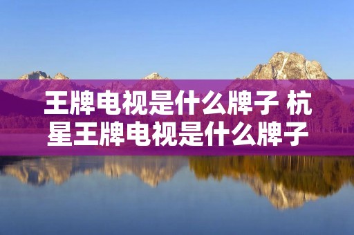 王牌电视是什么牌子 杭星王牌电视是什么牌子