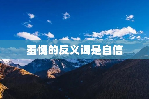 羞愧的反义词是自信