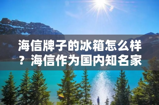 海信牌子的冰箱怎么样？海信作为国内知名家电品牌，其冰箱产品也备受消费者关注。那么，海信牌子的冰箱究竟怎么样呢？接下来，我们将对其性能、外观、节能等方面进行详细描述。