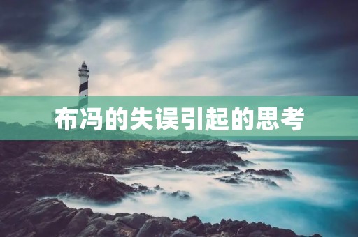 布冯的失误引起的思考 布冯的失误引起的思考