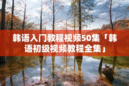 韩语入门教程视频50集「韩语初级视频教程全集」 韩语入门教程视频50集「韩语初级视频教程全集」