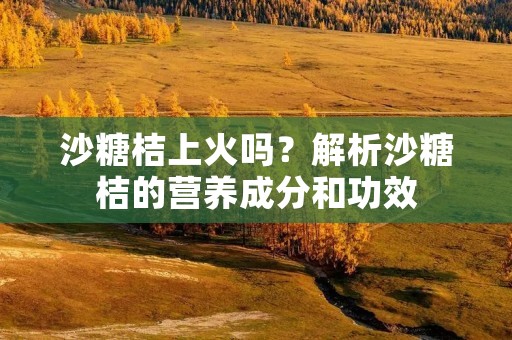 沙糖桔上火吗?解析沙糖桔的营养成分和功效