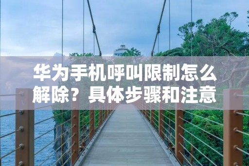 华为手机呼叫限制怎么解除？具体步骤和注意事项