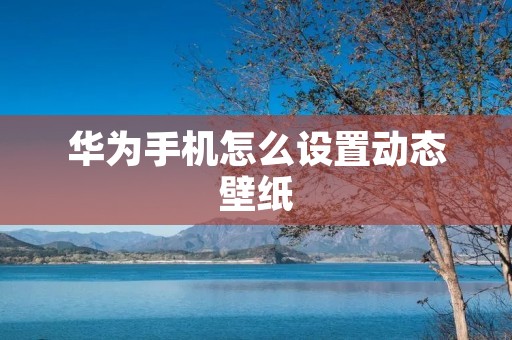 华为手机怎么设置动态壁纸：详细教程
