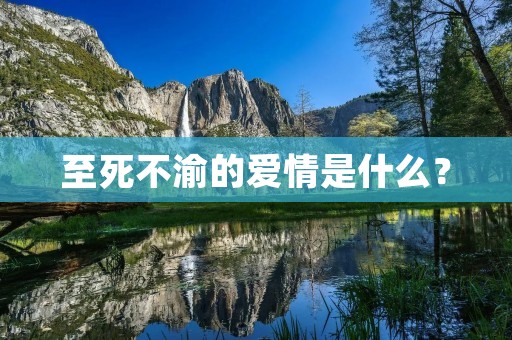 至死不渝的爱情是什么?
