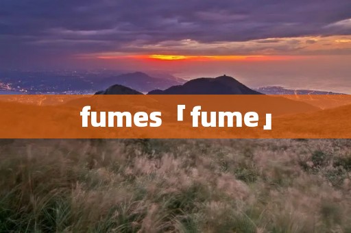 fumes「fume」